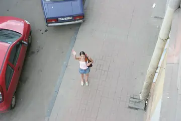 Pigtailed Amateur Takes Double Penetration Outdoors
