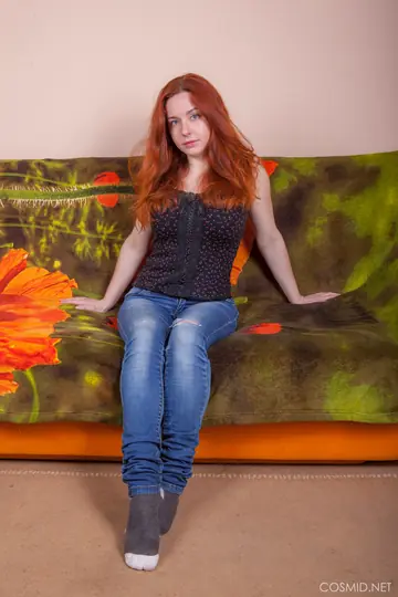 Sara Nikol – Thick European Redhead Strips Off Her Lingerie and Spreads Her Hairy Pussy