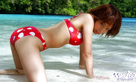 Minami Aikawa: Thick Japanese Babe Poses in Lingerie and a Bikini on the Beach – photo 11 of 16