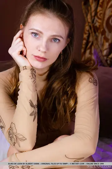 European Redhead with Natural Tits Strips and Spreads on the Bed