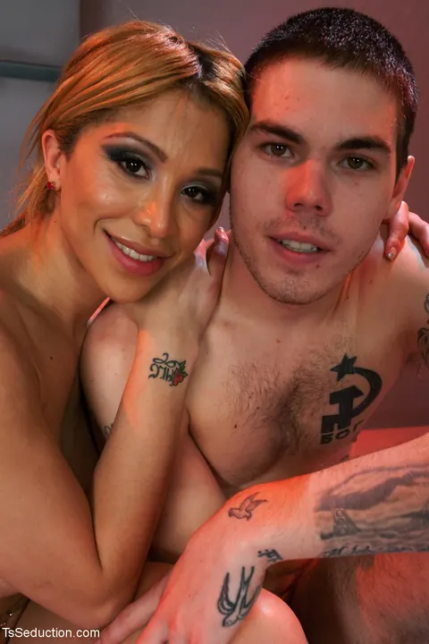 Trans Woman Dominates Bound Partner with Blowjob and Bondage – photo 18 of 20