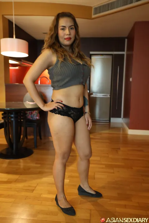 Asian MILF Strips and Fucks in a Hotel – photo 10 of 21