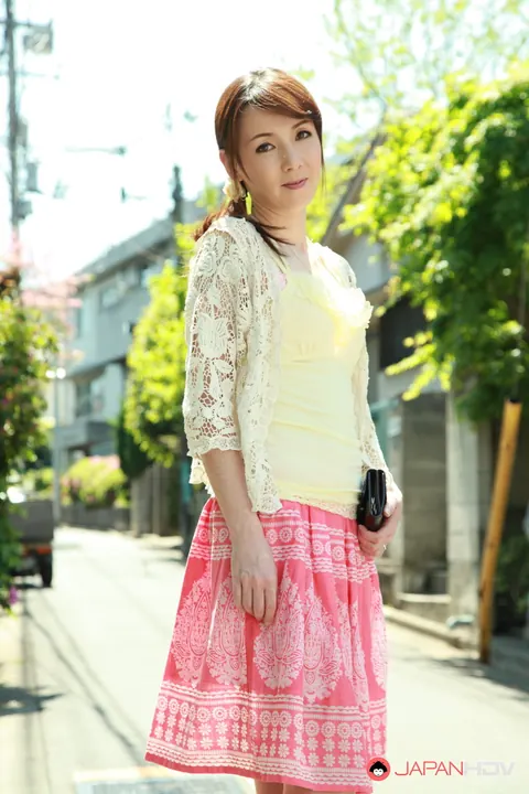 Japanese Redhead Poses Outdoors in a Skirt – photo 6 of 15