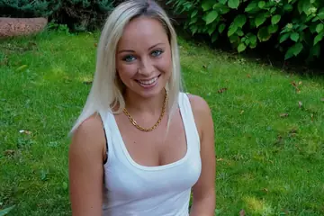 Naomi Nevena – European Blonde Fingers and Vibrates Pussy Outdoors