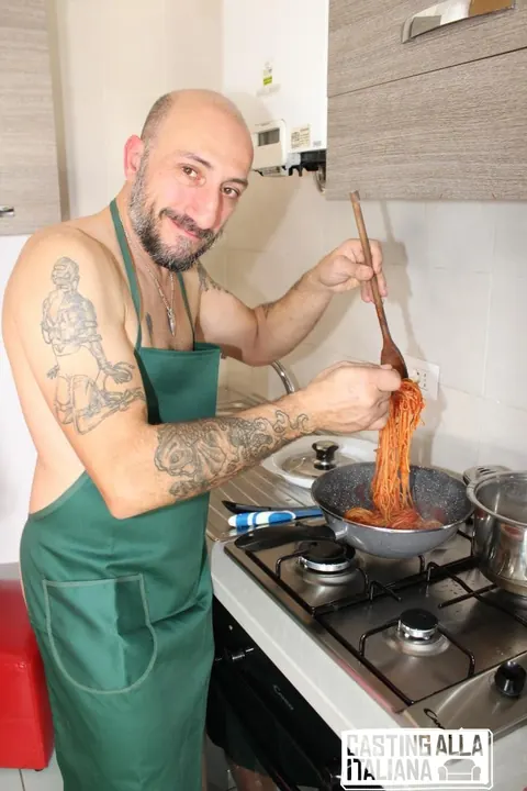 Mila Ramos: Tattooed Italian Brunette Gets Fucked Doggy Style on the Kitchen Table – photo 15 of 16