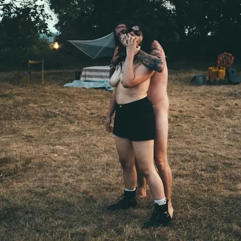 Maria Riot: Busty European Brunette Rides Her Man Outdoors in Nature – photo 10 of 17