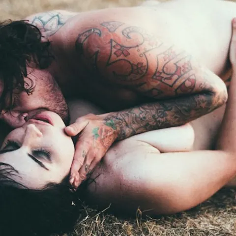 Maria Riot: Busty European Brunette Rides Her Man Outdoors in Nature – photo 14 of 17