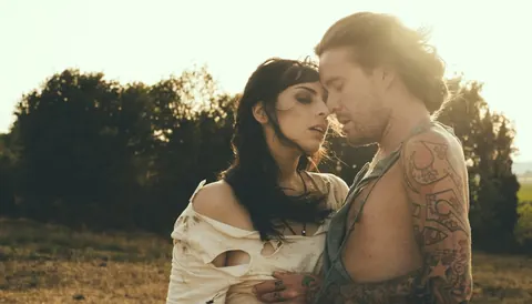 Maria Riot: Busty European Brunette Rides Her Man Outdoors in Nature – photo 1 of 17