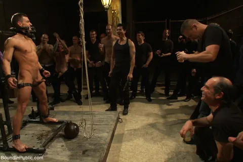 Bound Men Suck Cock Outdoors in BDSM Session – photo 8 of 21