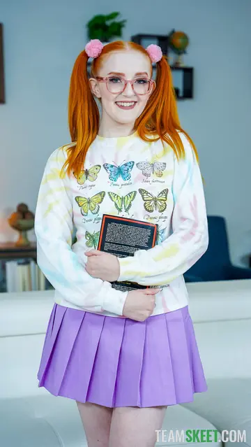 Redhead PAWG in Pigtails Gets Fucked on the Sofa
