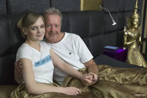 Lucette Nice: Petite Hungarian Blonde Rides an Older Man in the Bedroom – photo 1 of 20