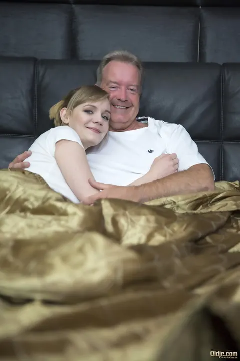 Lucette Nice: Petite Hungarian Blonde Rides an Older Man in the Bedroom – photo 4 of 20