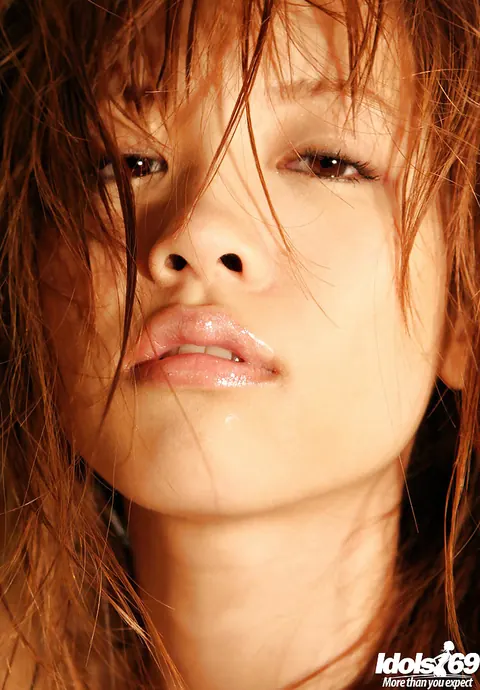 Reika Shiina: Redhead Asian Babe Strips Nude and Spreads Her Hairy Pussy – photo 11 of 12