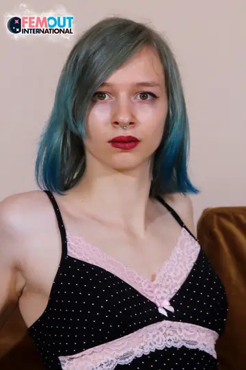 Slim Trans Woman Strips Off Her Top and Pants and Poses Nude