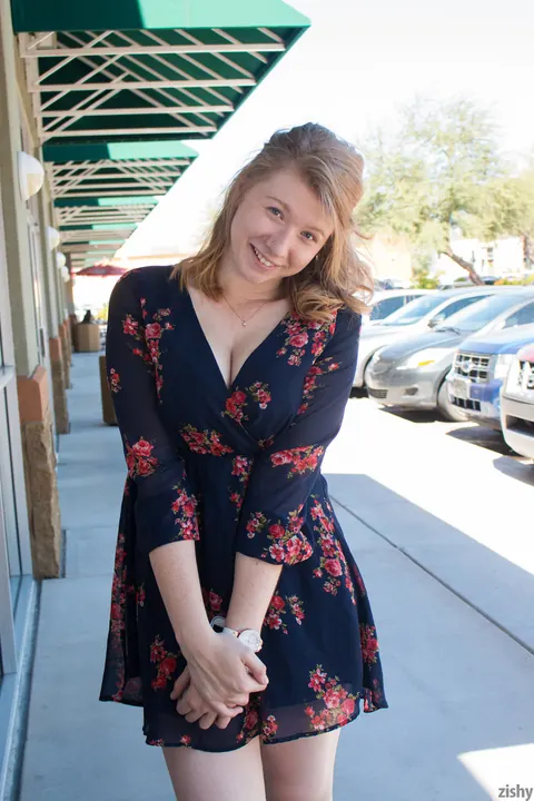 Irelynn Dunham: Pale Redhead with Big Natural Tits Shows Off Her Curvy Body Outdoors – photo 8 of 11