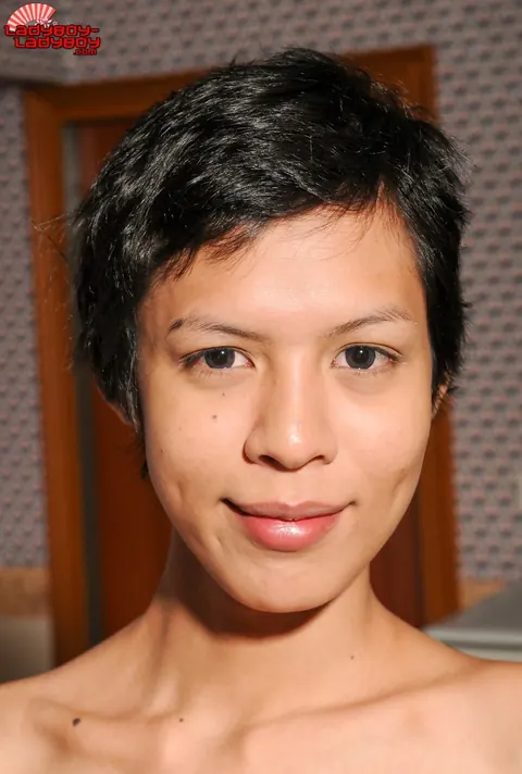 Asian Trans Woman Strips Nude and Poses to Display Her Cock – photo 2 of 16