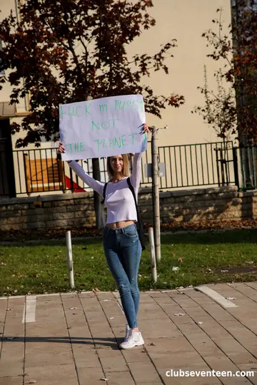 Slim Hungarian PAWG in Jeans Sucks Cock and Gets Fucked Doggy Outdoors