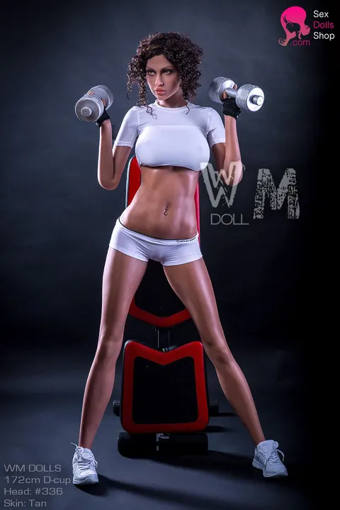 Busty Woman Strips and Poses Nude in the Gym – photo 15 of 21