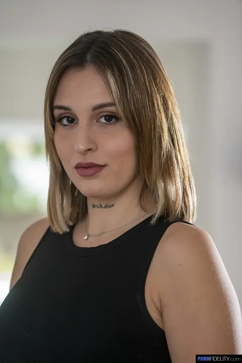 Myss Alessandra: Brunette with Big Enhanced Tits Has Group Sex and Spreads – photo 1 of 21