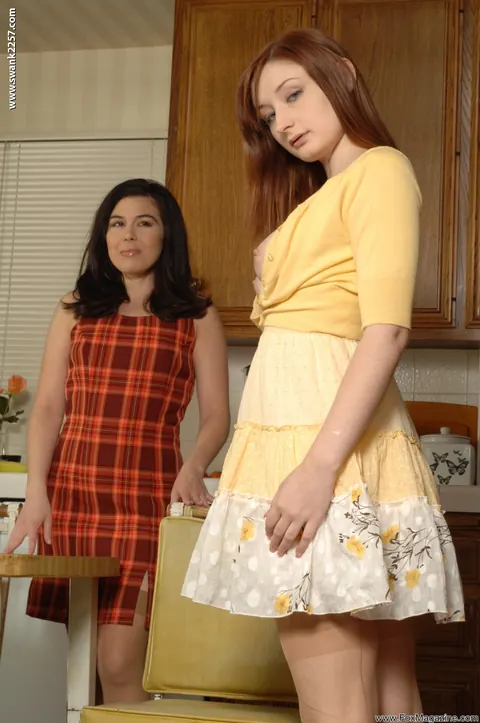 Ashley Blue: Brunette and Redhead MILFs Finger Asses and Lick Pussy in the Kitchen – photo 14 of 20
