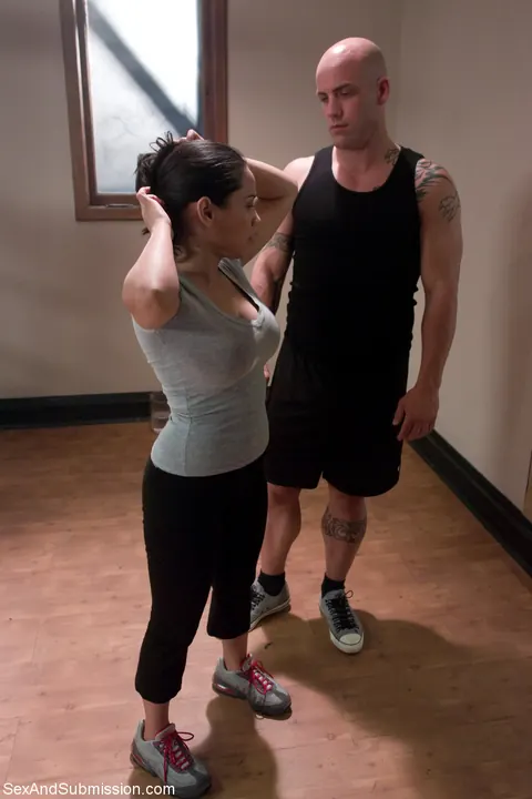Jessica Bangkok: Petite Asian MILF Bound and Teased in the Gym – photo 12 of 20