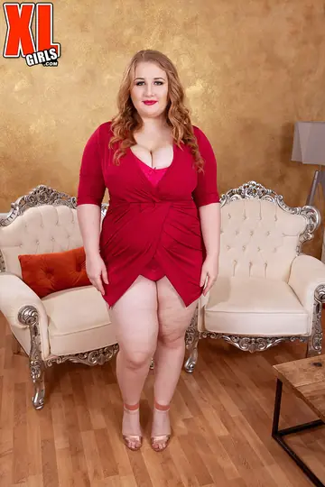 Thick Redhead MILF Strips Out of Her Pink Panties and Skirt