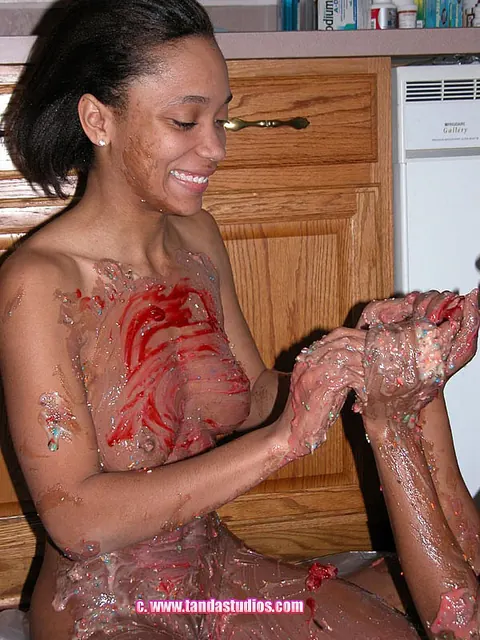 Petite Ebony and Slim African Brunettes Strip Off Their Jeans and Spread – photo 16 of 21