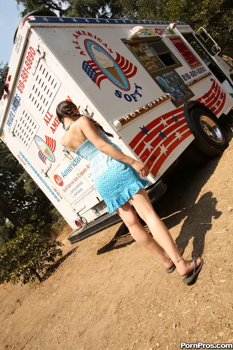 Tiffany Taylor: Slim Busty Brunette Sucks Cock and Fucks in a Truck – photo 1 of 21