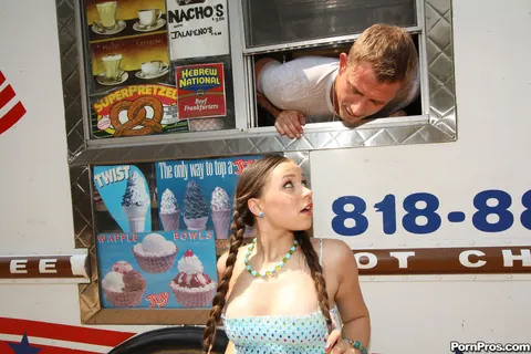 Tiffany Taylor: Slim Busty Brunette Sucks Cock and Fucks in a Truck – photo 6 of 21