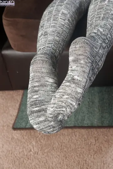 Drea Diamond – Asian Brunette in Stockings and Socks Fingers Her Ass