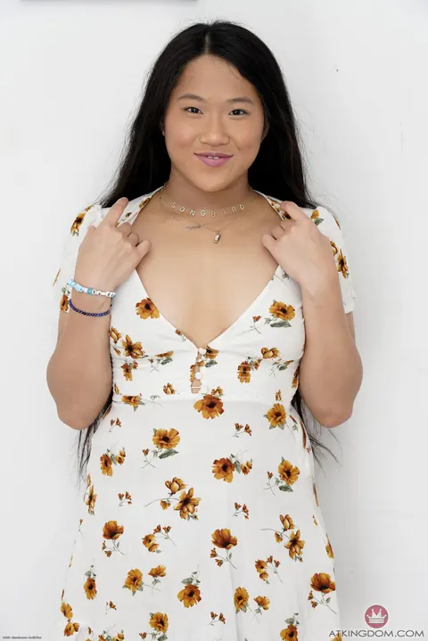 Alona Bloom: Brunette Asian Woman Strips and Spreads Her Holes – photo 1 of 20