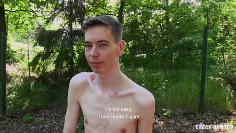 Naked Man Strokes Outdoors Until He Cums on His Face – photo 4 of 21