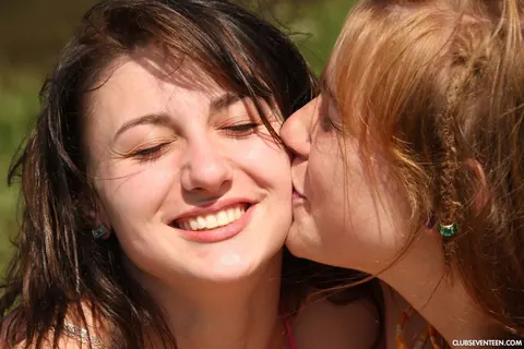 Busty Lesbians Finger and Lick Each Other in Shorts and Panties – photo 21 of 21