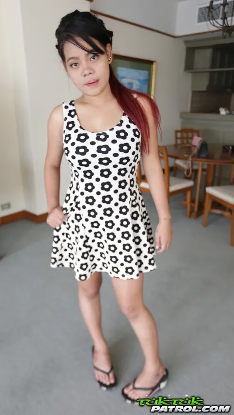 Thai Brunette in a Skirt Has Anal Sex Doggy Style – photo 7 of 21