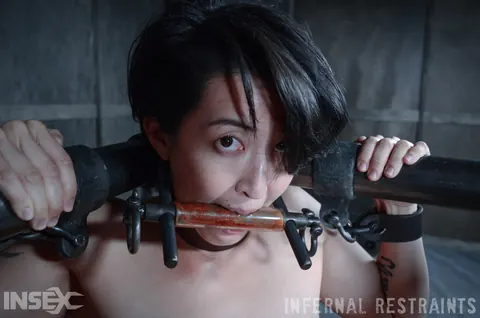 Mia Torro: Asian Brunette in a Skirt Gets Restrained and Tortured – photo 1 of 14