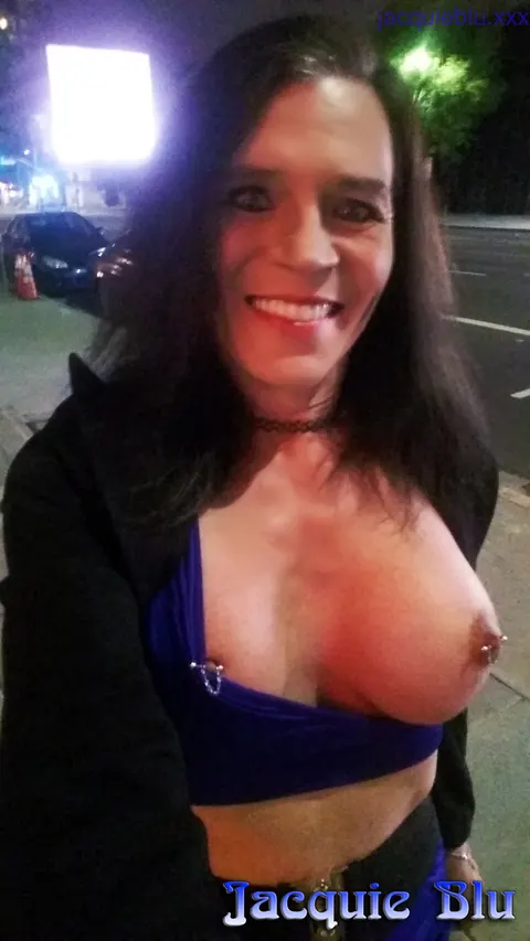 Busty Trans MILF Poses Nude Outdoors – photo 4 of 15