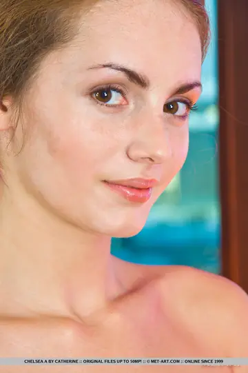 Chelsea A – European Brunette Strips Nude and Spreads Her Shaved Pussy Lips