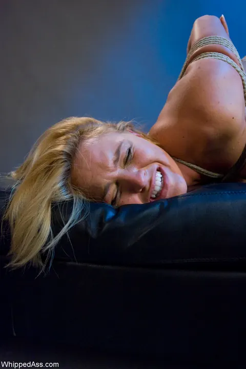 Krissy Lynn: Blonde and Short-Haired Brunette Lesbians Use a Strap-On and Bondage – photo 12 of 21