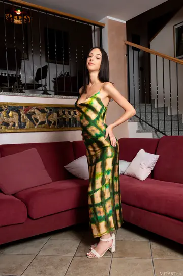 Spanish Brunette Undresses and Poses Fully Nude