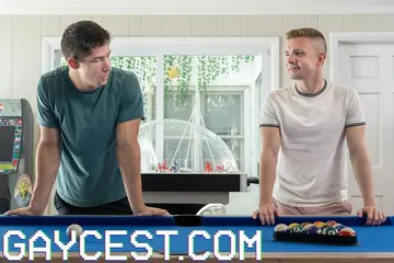 Two Twinks and a Hunk in Gay Threesome with Blowjobs and Anal