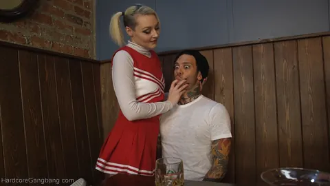 Arielle Aquinas: Blonde in Uniform Skirt Takes Double Penetration in Group Sex – photo 12 of 21