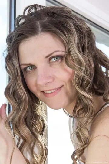 Thick Curly-Haired Woman Spreads Her Hairy Pussy and Shows Her Small Tits