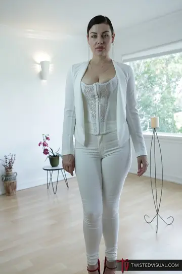 Tall Brunette Trans Woman Gives a Handjob
