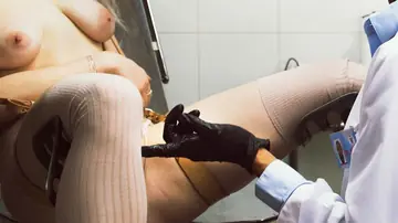 Vex Ashley – Blonde British MILF in Stockings Gets Bound and Fucked by Doctor