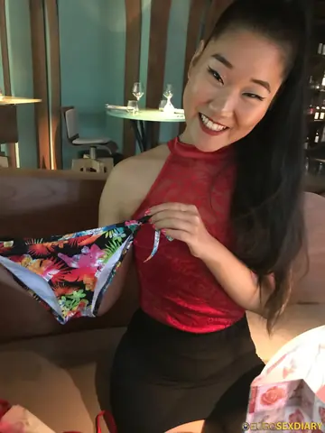 Asian Brunette in Heels Gives a Blowjob Before Anal Doggy Style