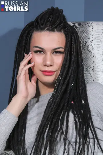 Thick Russian Trans Woman Poses in Jeans and Strips Nude