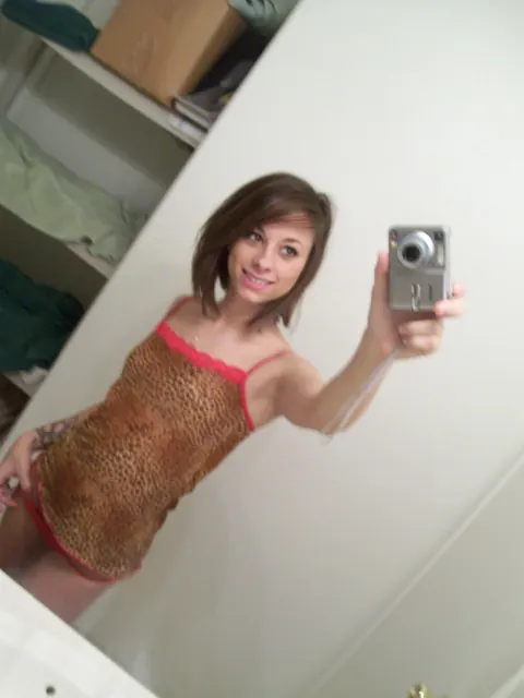 Riley Jensen: Petite Brunette Takes Nude Mirror Selfies in the Bathroom – photo 18 of 21