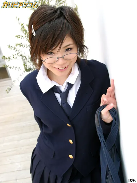 Japanese Brunette in Uniform and Glasses Takes Anal in Public – photo 5 of 12