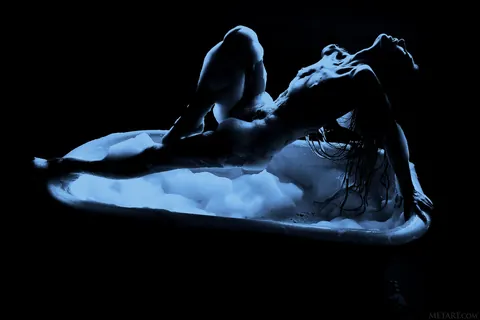 Saju A: Amateur Brunette Teases in Panties During a Bubble Bath – photo 16 of 20