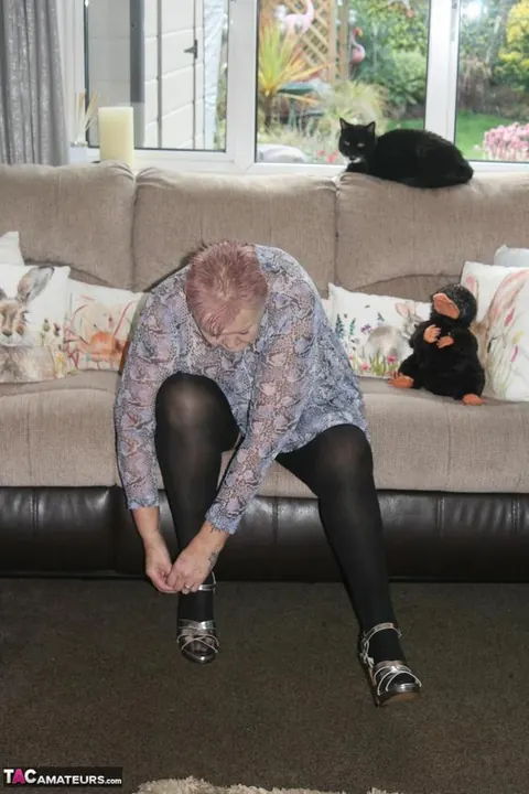 Valgasmic Exposed: Redhead BBW in Stockings and Heels Shows Off Her Tattoos and Body – photo 1 of 20